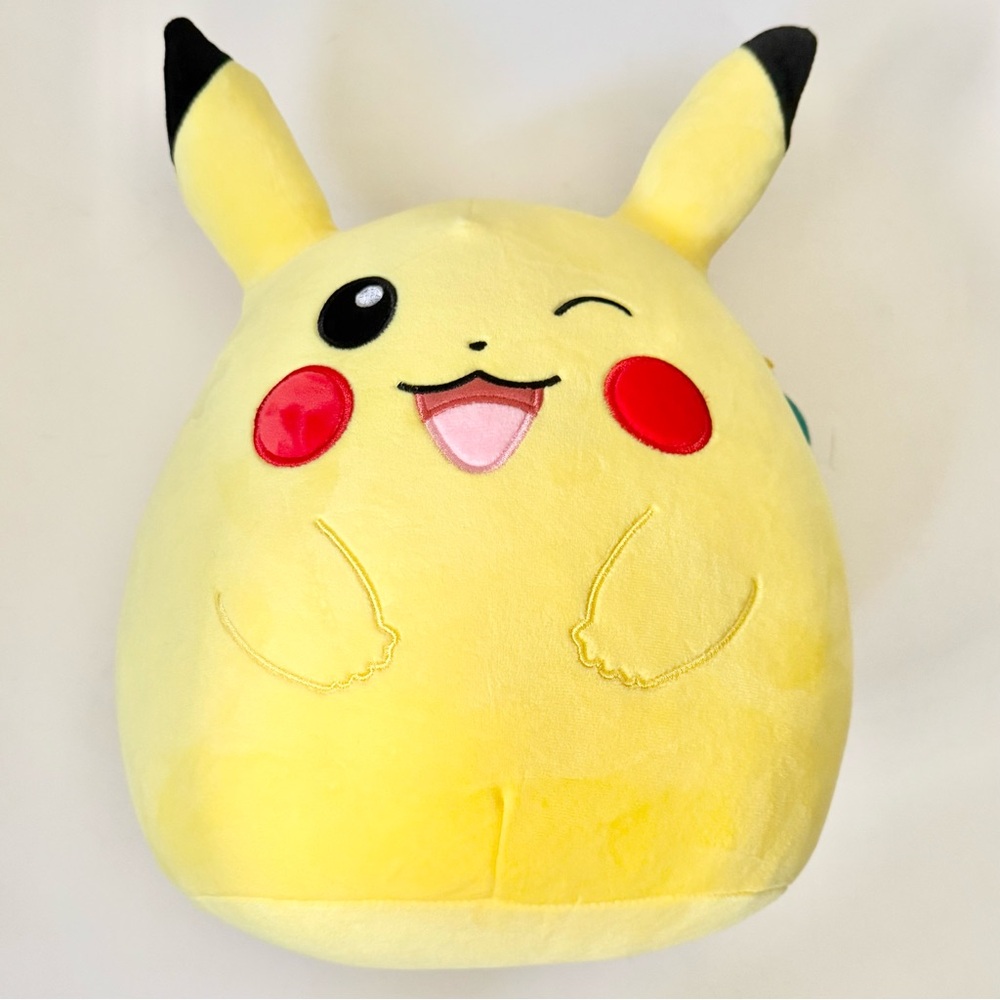 Winking Pikachu Plush Toy Squishmallow 10”
